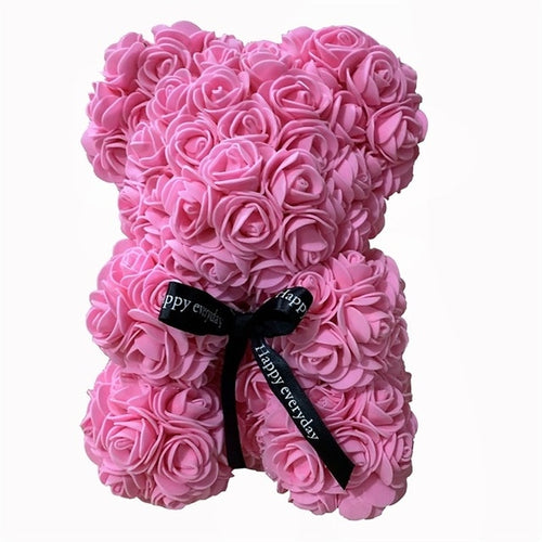 Load image into Gallery viewer, Rose Bear Foam Teddy Bear
