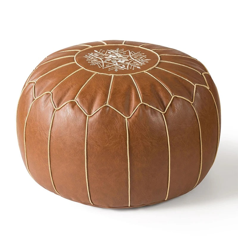 Moroccan Pouf ® - Leather style