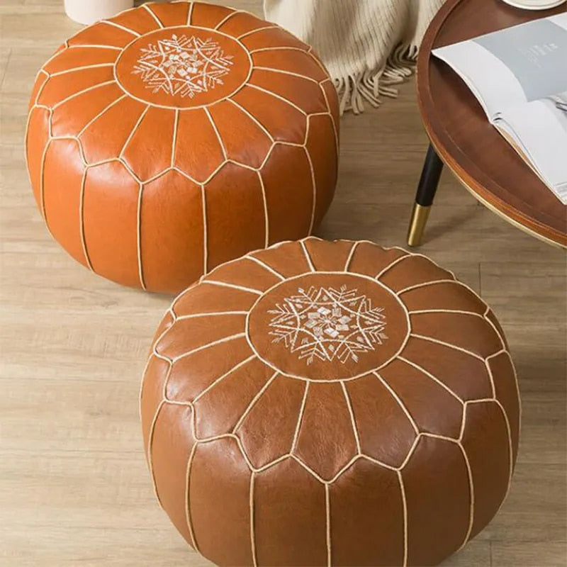 Moroccan Pouf ® - Leather style