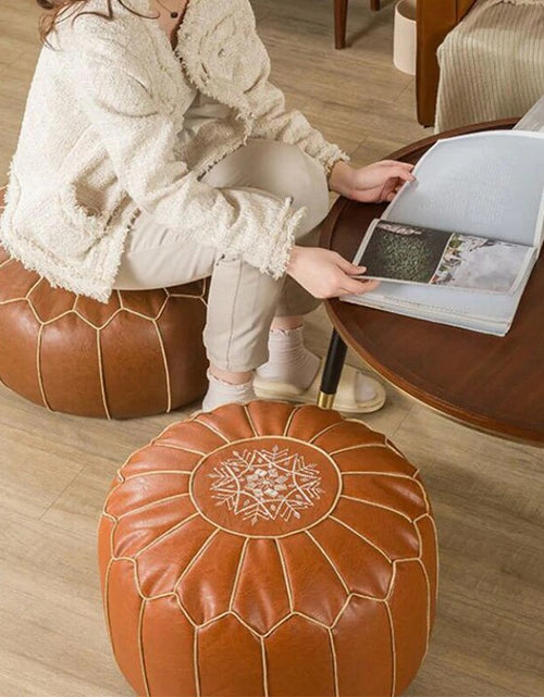 Load image into Gallery viewer, Moroccan Pouf ® - Leather style
