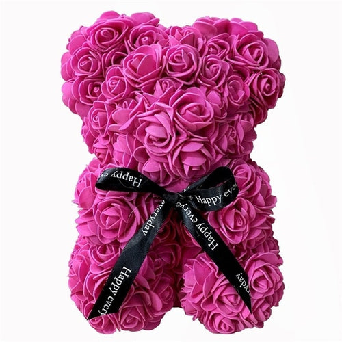 Load image into Gallery viewer, Rose Bear Foam Teddy Bear
