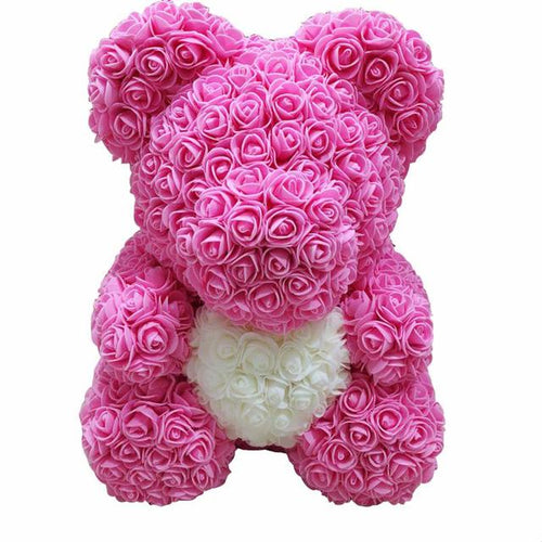 Load image into Gallery viewer, Rose Bear Foam Teddy Bear
