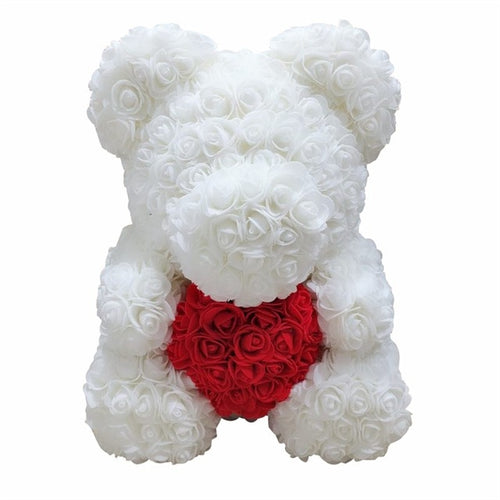 Load image into Gallery viewer, Rose Bear Foam Teddy Bear
