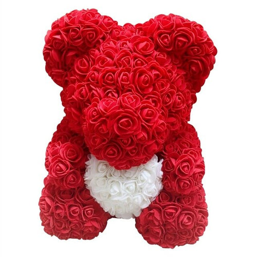 Load image into Gallery viewer, Rose Bear Foam Teddy Bear
